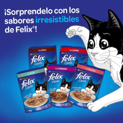 Alimento Humedo para Gato Purina Felix Surtido 24 pzas de 85 g c/u