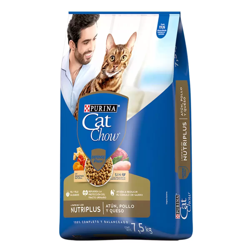 Cat Chow Purina Alimento para Gato Atún Pollo y Queso